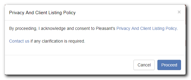 Privacy Policy and Client Listing