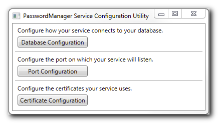 Service Config Utility