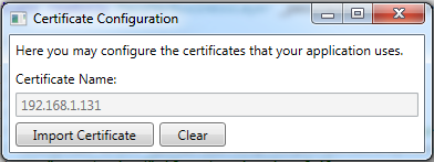 Certificate Configuration