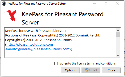 KeePass for Pleasant Password Server