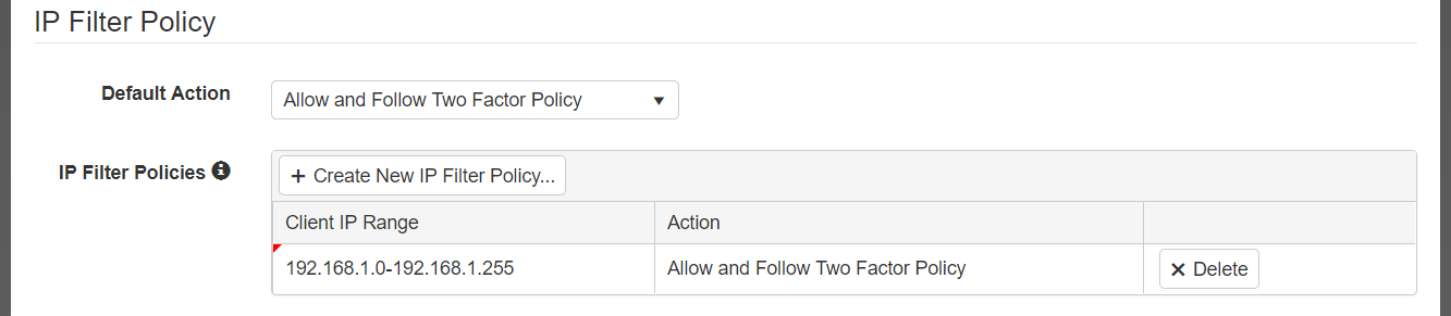 Filter IP ranges