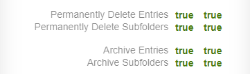 Archive Folder Access Level