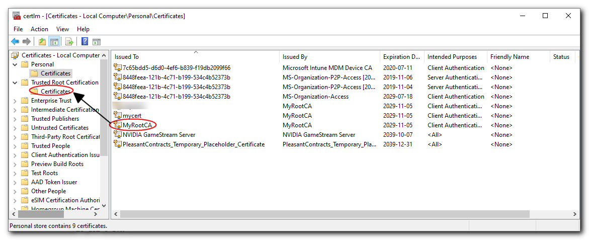 check self signed certificate