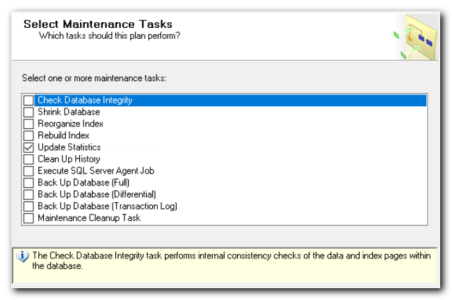 MS-SQL Database Maintenance Update Statistics